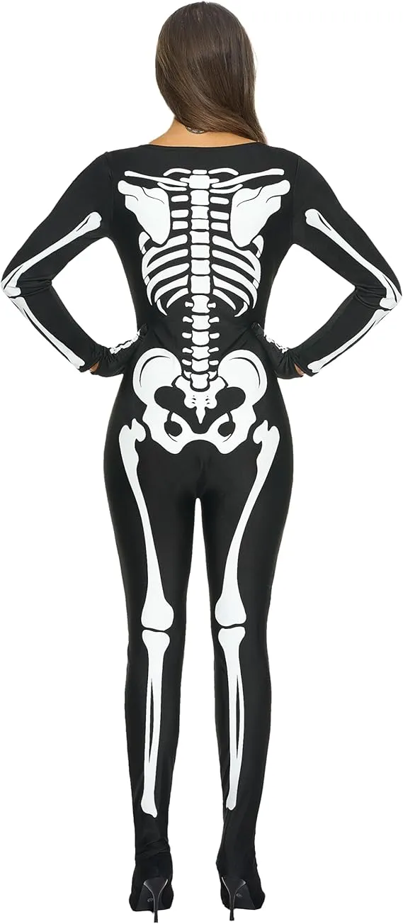 Adult Women Double-Sided Skeleton Costume