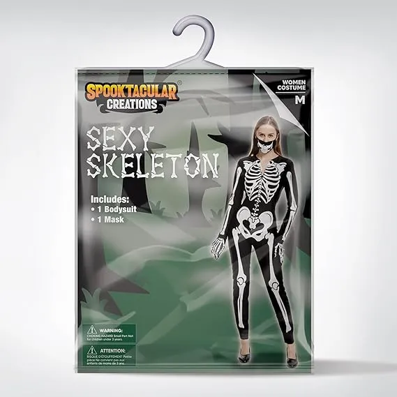 Adult Women Double-Sided Skeleton Costume