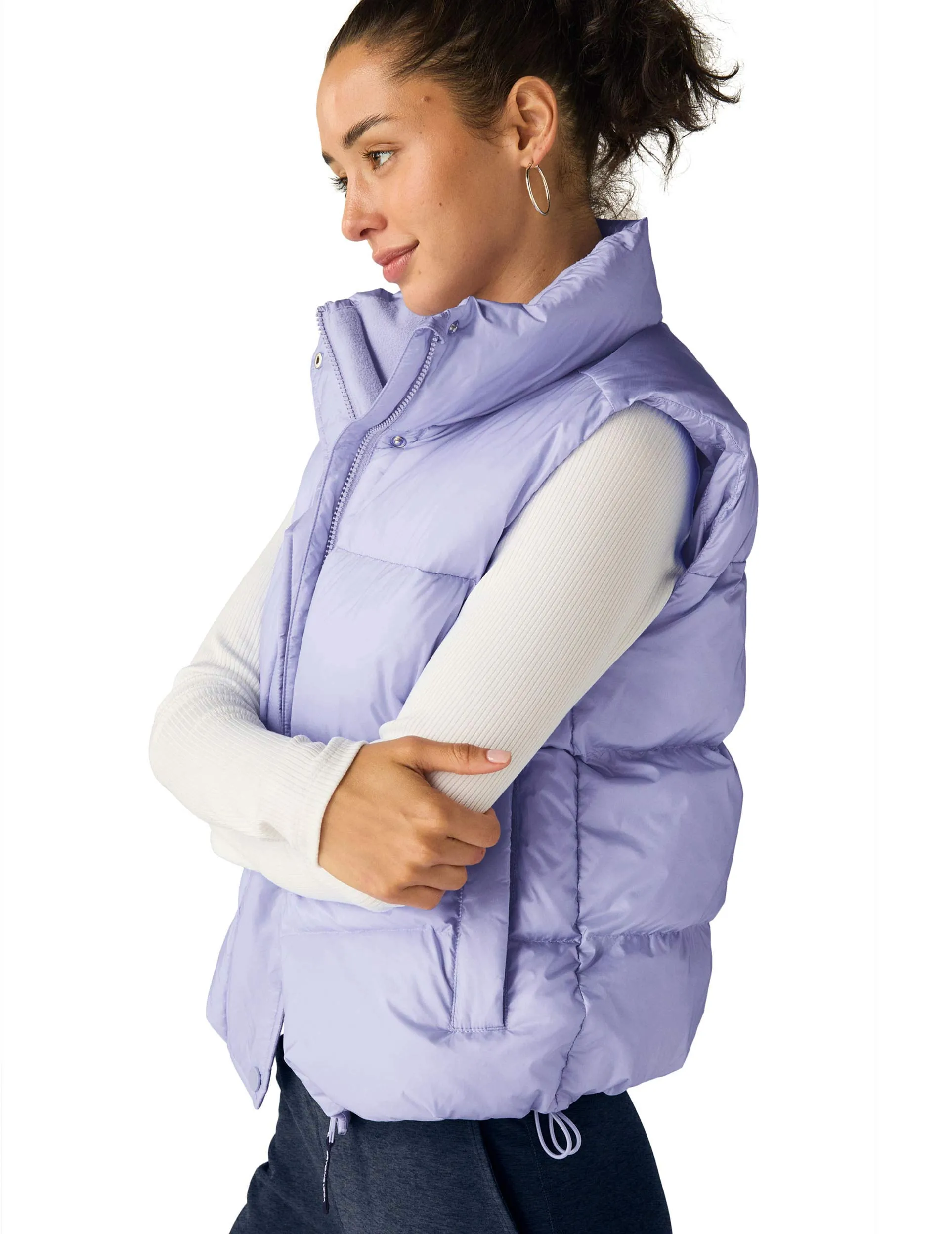 Big Cozy Puffer Vest - Blue Frost