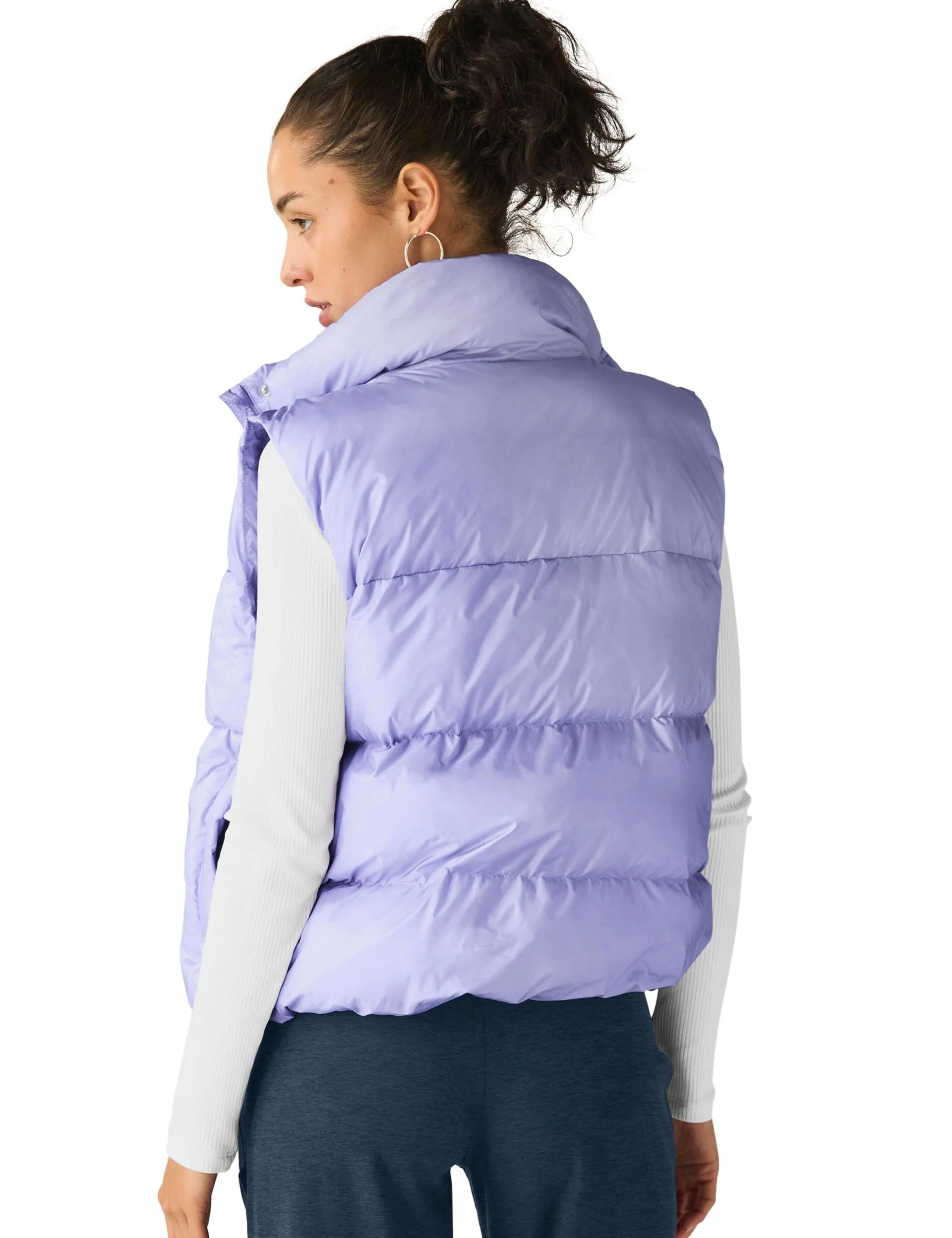 Big Cozy Puffer Vest - Blue Frost