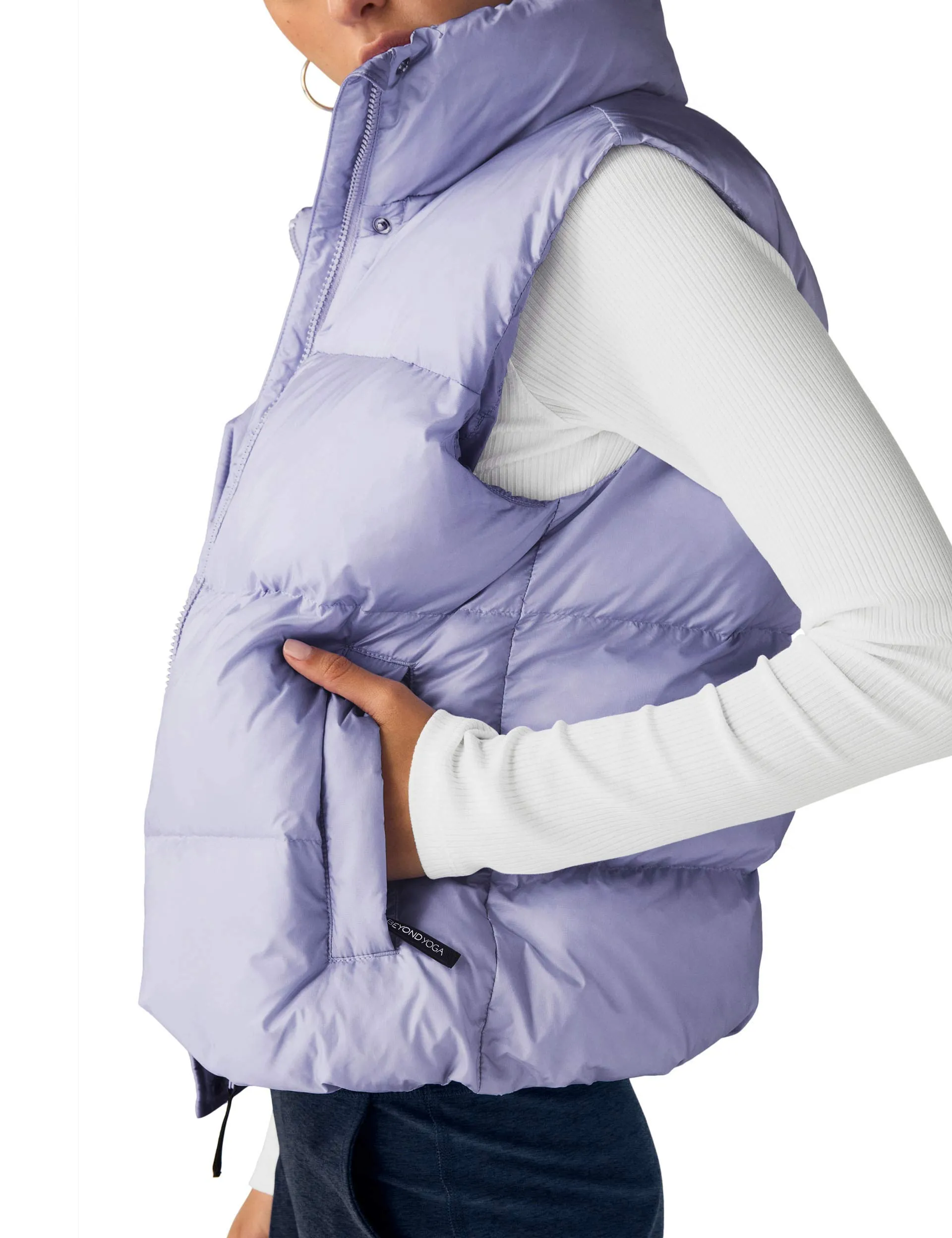 Big Cozy Puffer Vest - Blue Frost