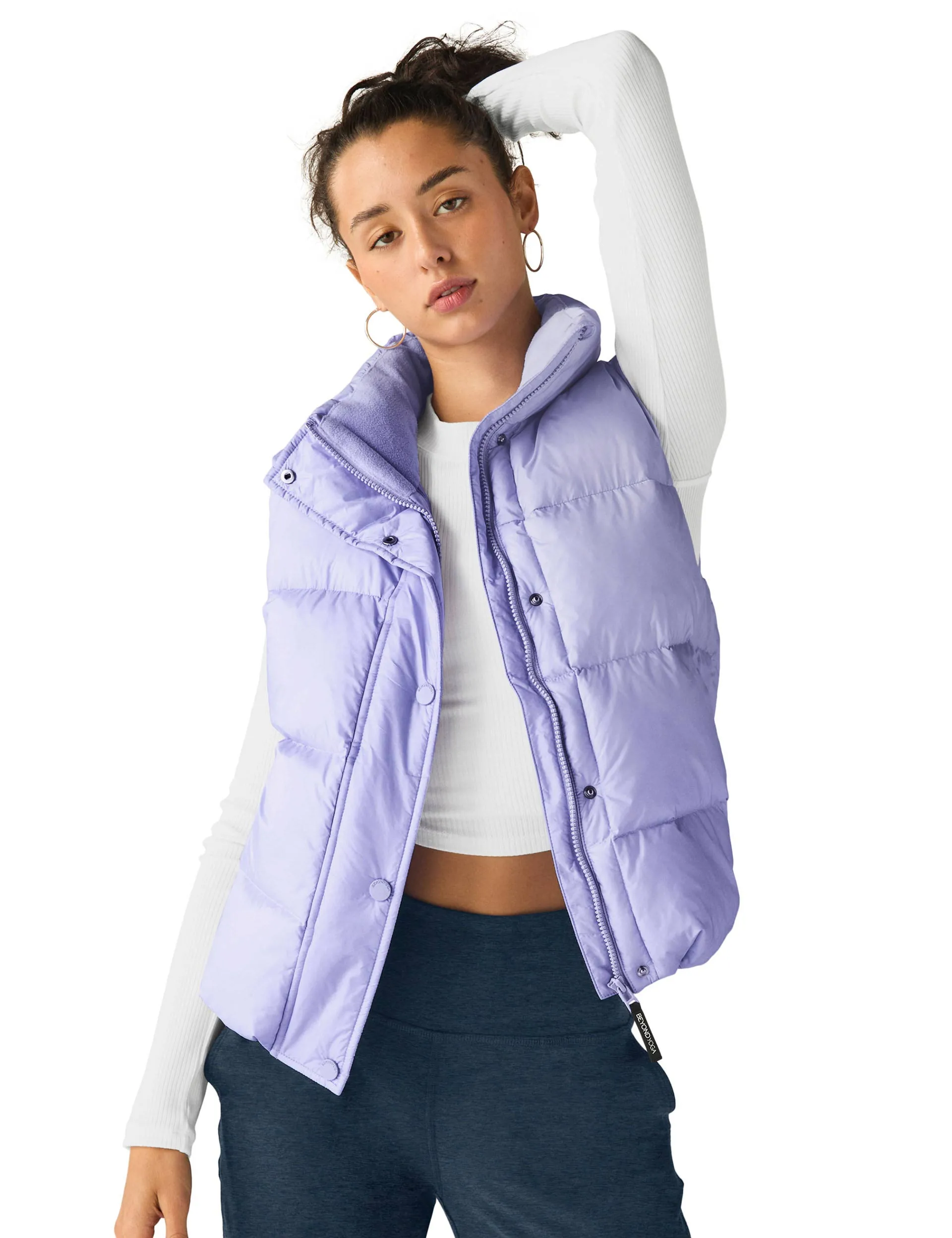 Big Cozy Puffer Vest - Blue Frost