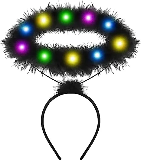 Black LED Angel Halo Headband