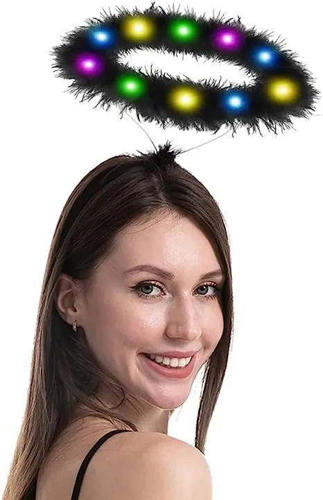 Black LED Angel Halo Headband