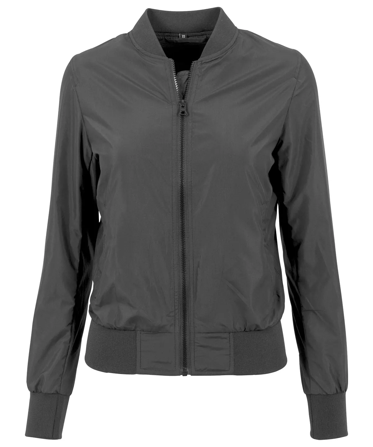 Black - Women's nylon bomber jacket