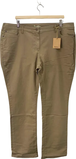 Boden Khaki Cotton Blend Trousers UK 22L