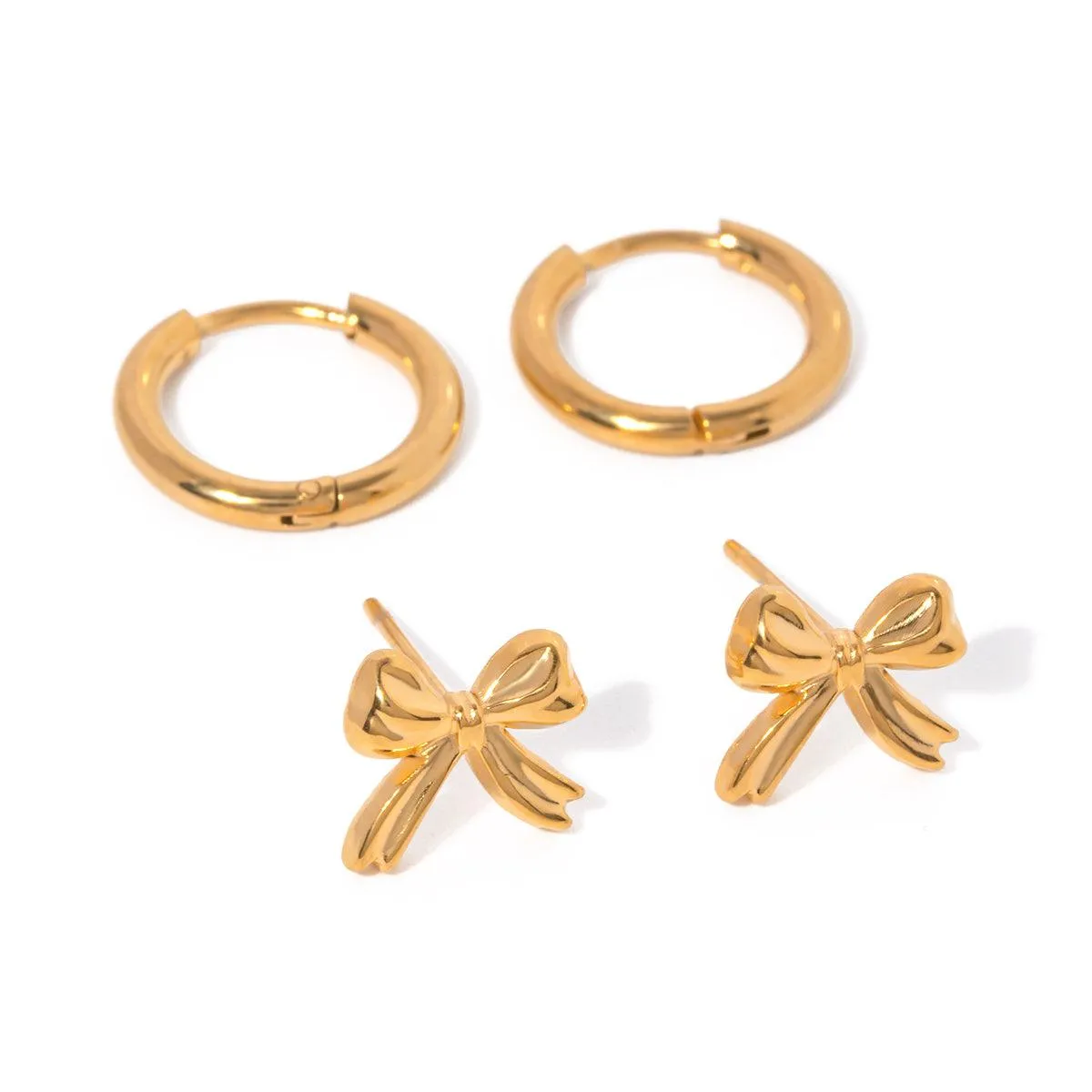 Bow & Hoop Set Earring