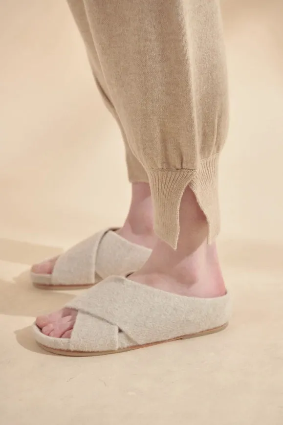 Cashmere Wool Sweater Jogger Pants