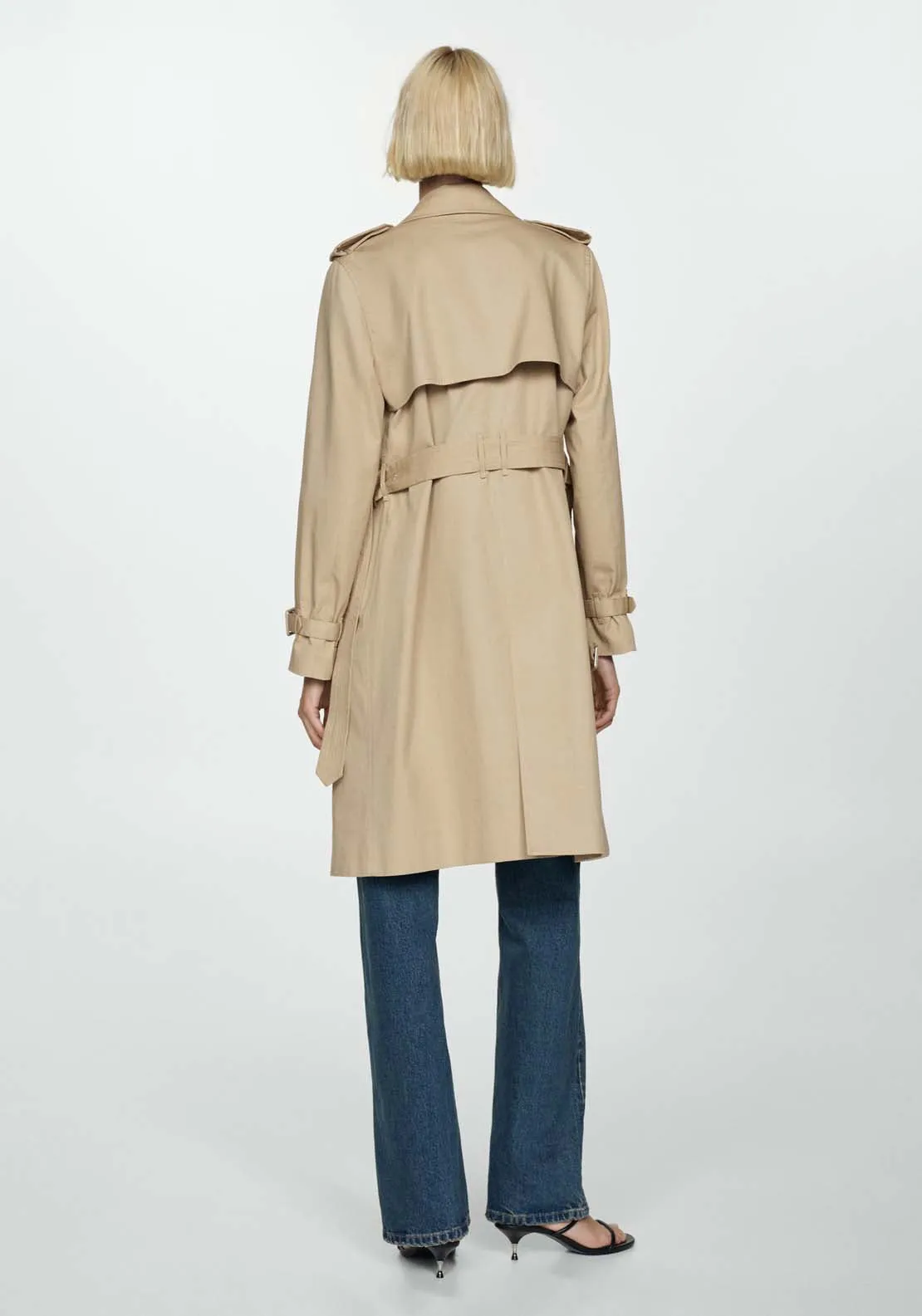 Classic trench coat with belt - Light Beige