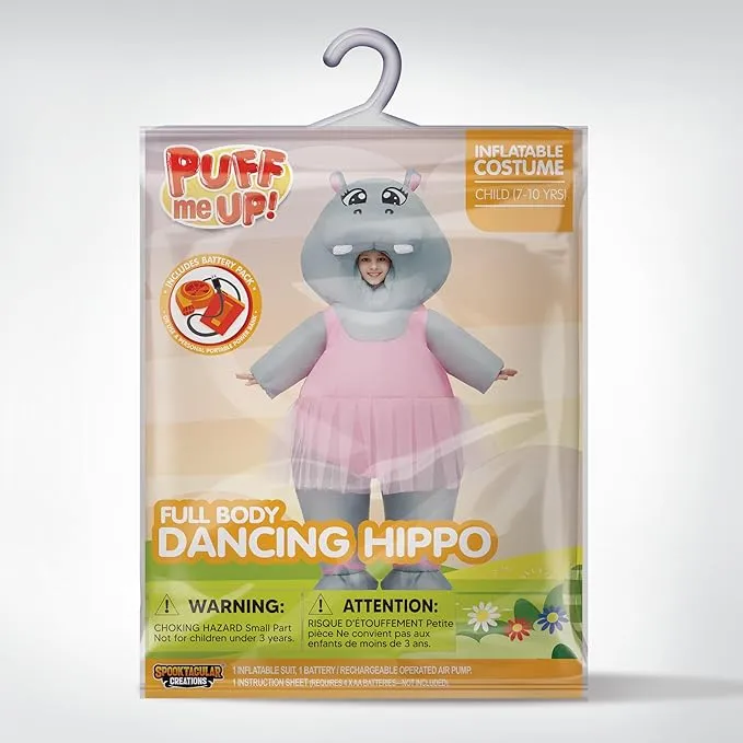 Dancing Hippo Kids Inflatable Costume