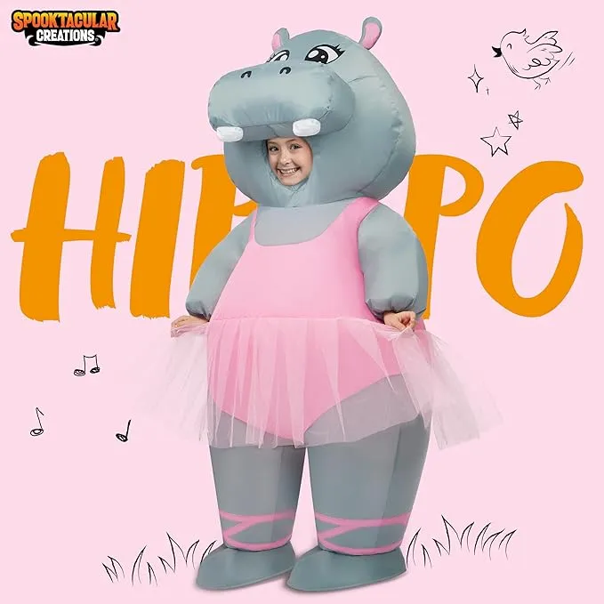 Dancing Hippo Kids Inflatable Costume