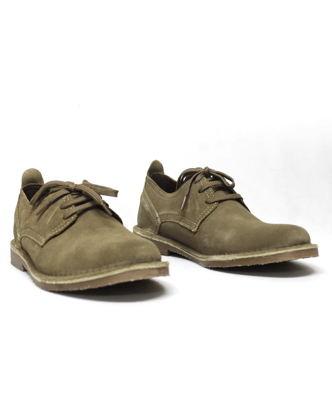 DESERT Vellie Light Khaki Suede Commando Shoe