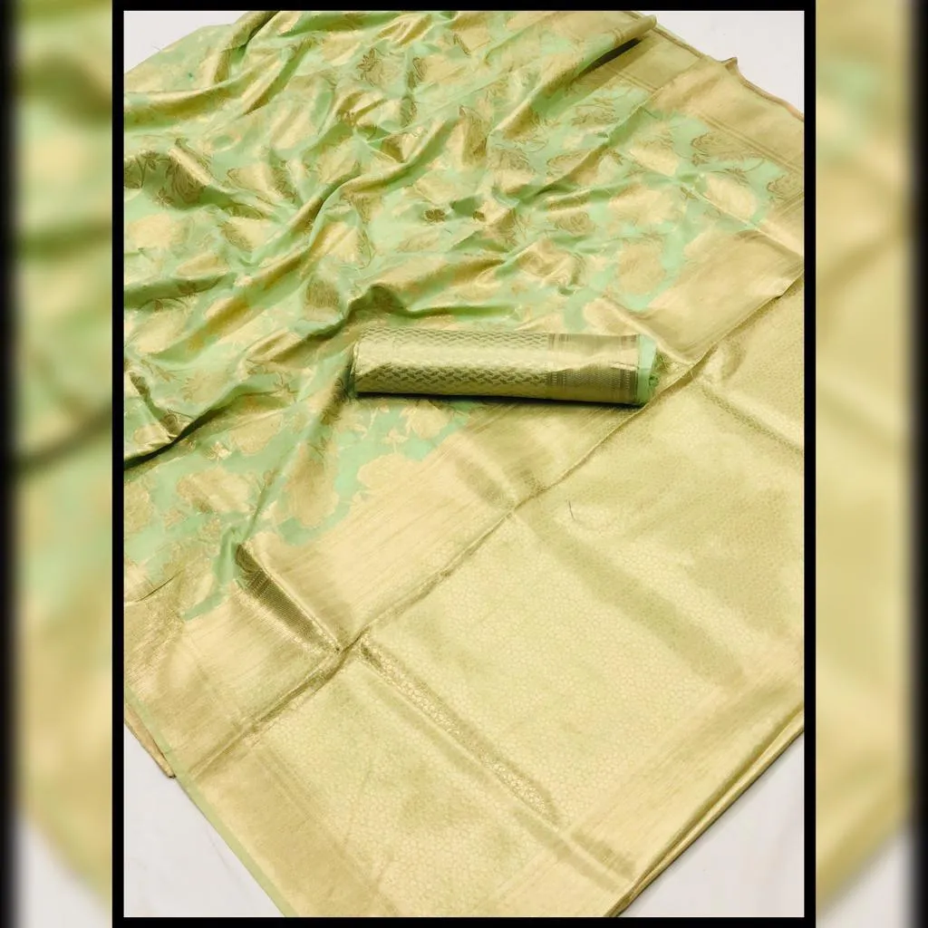 Designer Green Weaven Silk Saree KL10