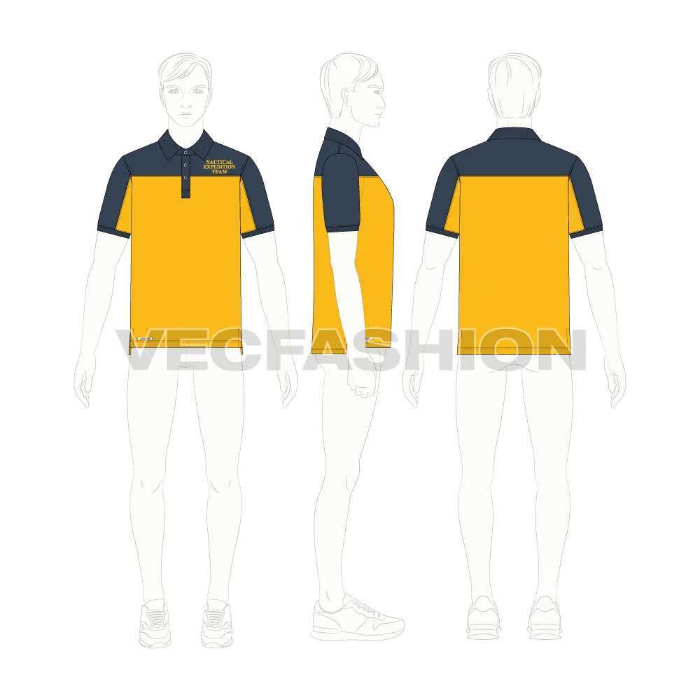 Download Mens Classic Polo Shirt Vector Sketch