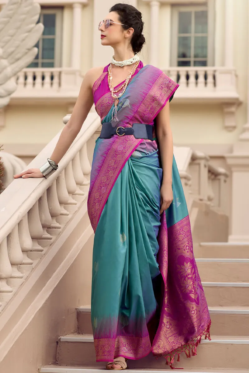 Enchanting Friozi Soft Banarasi Silk Saree With Imaginative Blouse Piece