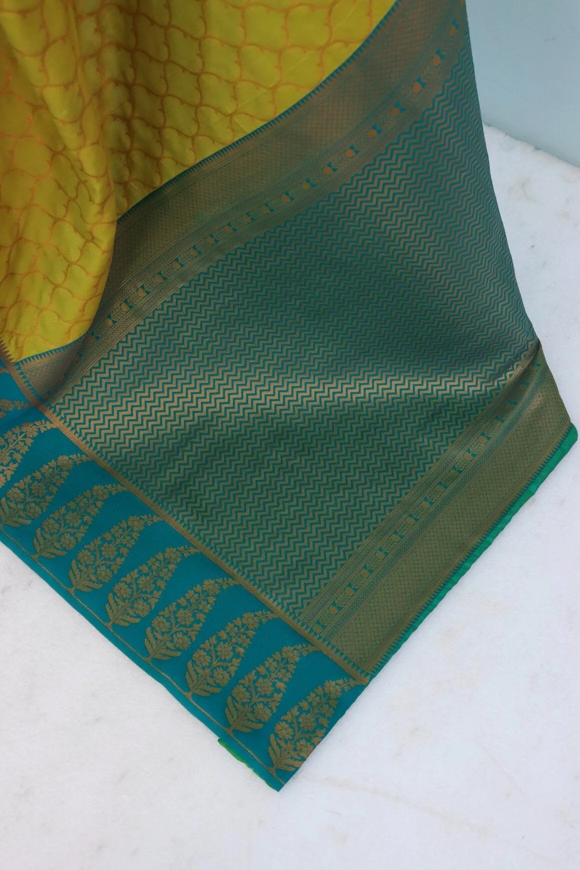 Enticing Mustard Soft Banarasi Silk Saree With Bucolic Blouse Piece