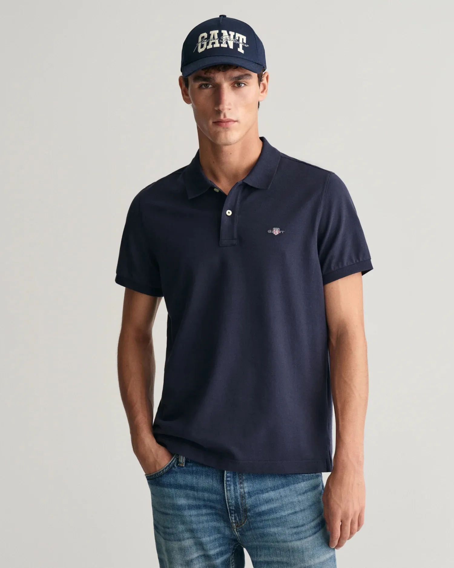 GANT - Shield Pique Polo - Evening Blue