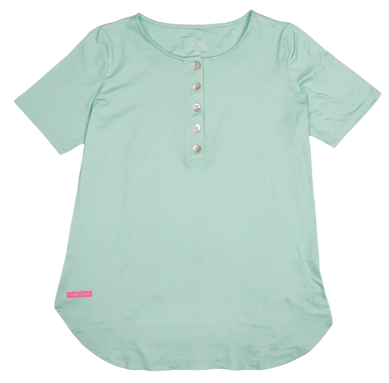 Glass Green Henley Top