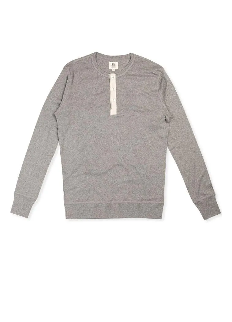 HARRI | Organic Long Sleeve Henley | Grey