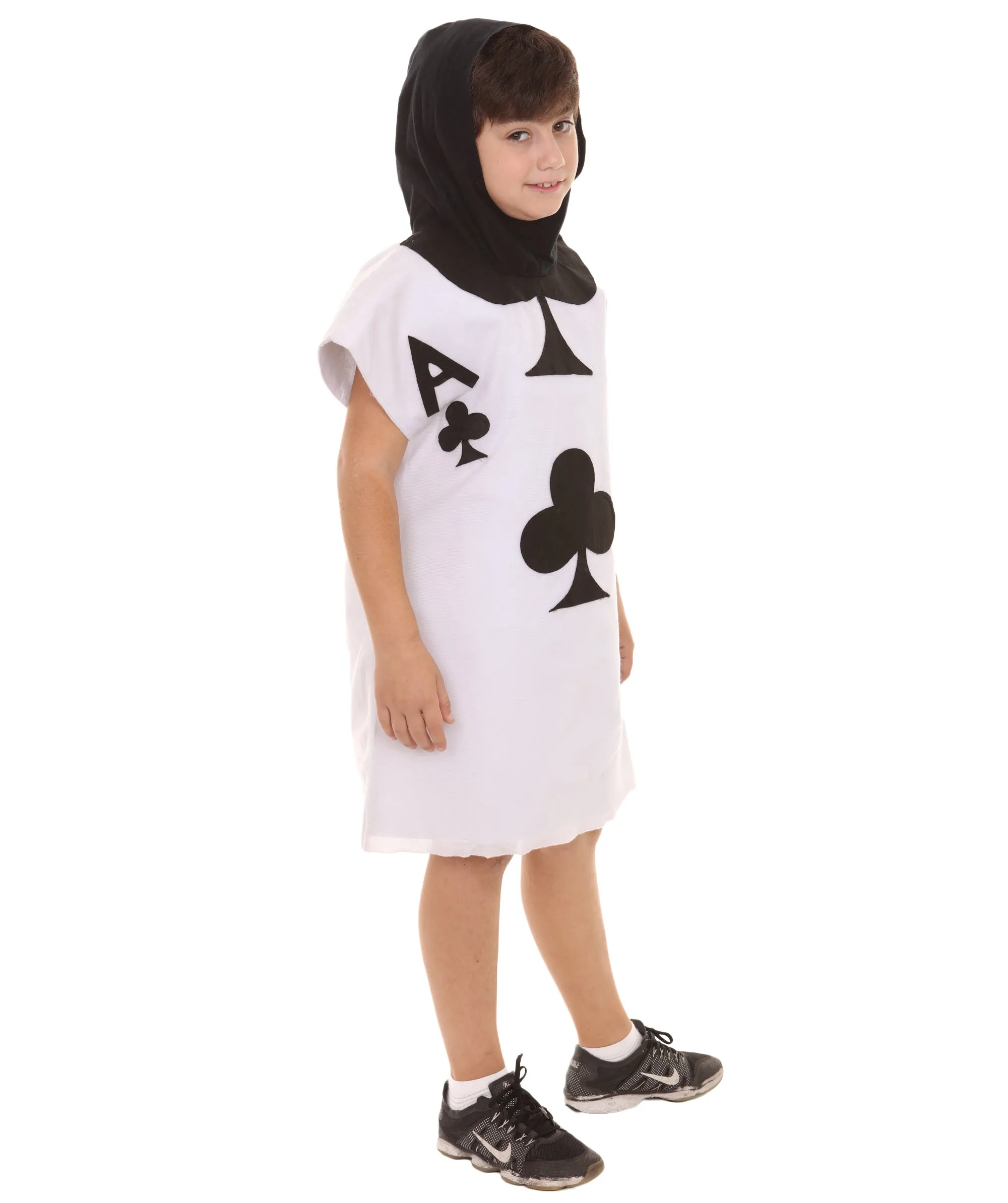 HPO Teen's Poker Card Costume , Black and White Storybook & Fairytale Costume