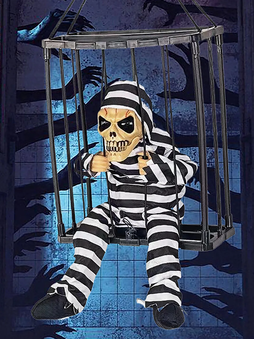 Little Surprise Box Remove me out  Prisoner Skeleton Light up Home/Office/Table Halloween Décor