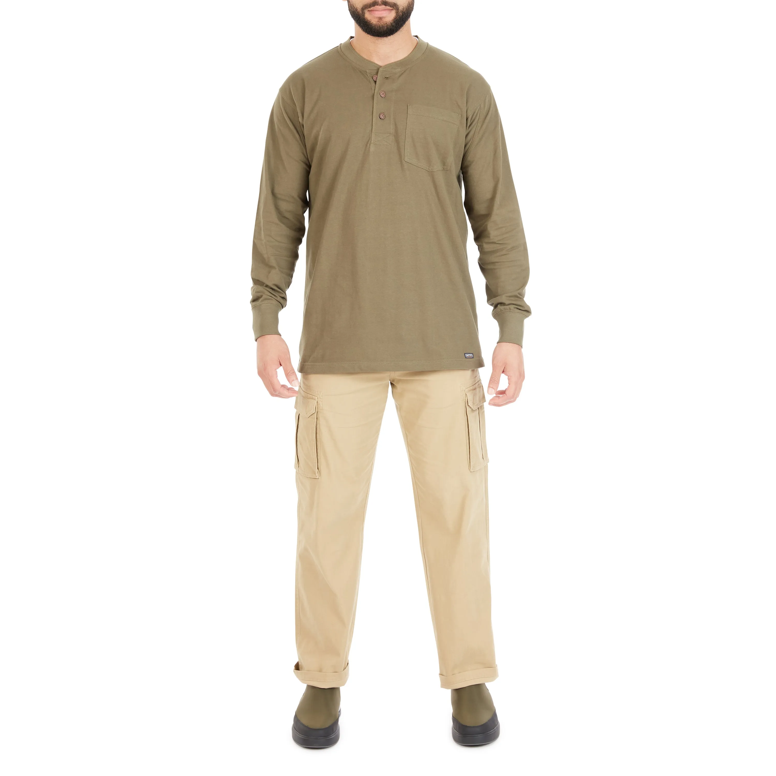 LONG SLEEVE POCKET GUSSET HENLEY