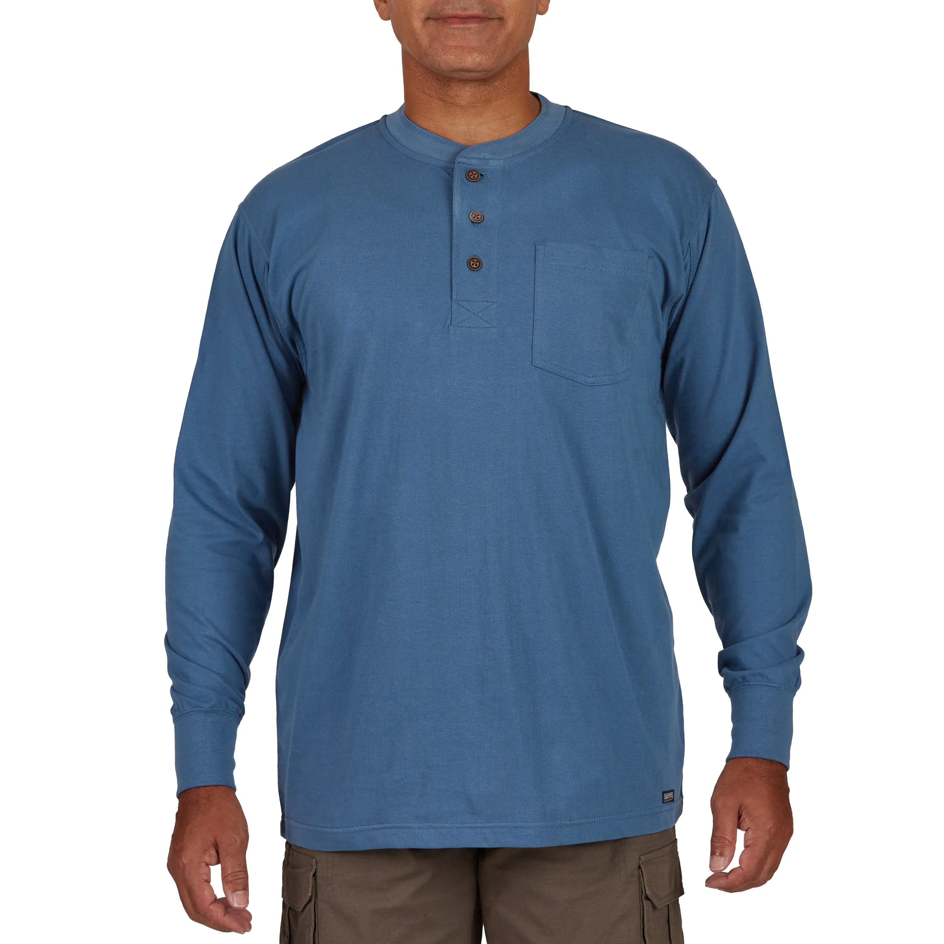 LONG SLEEVE POCKET GUSSET HENLEY