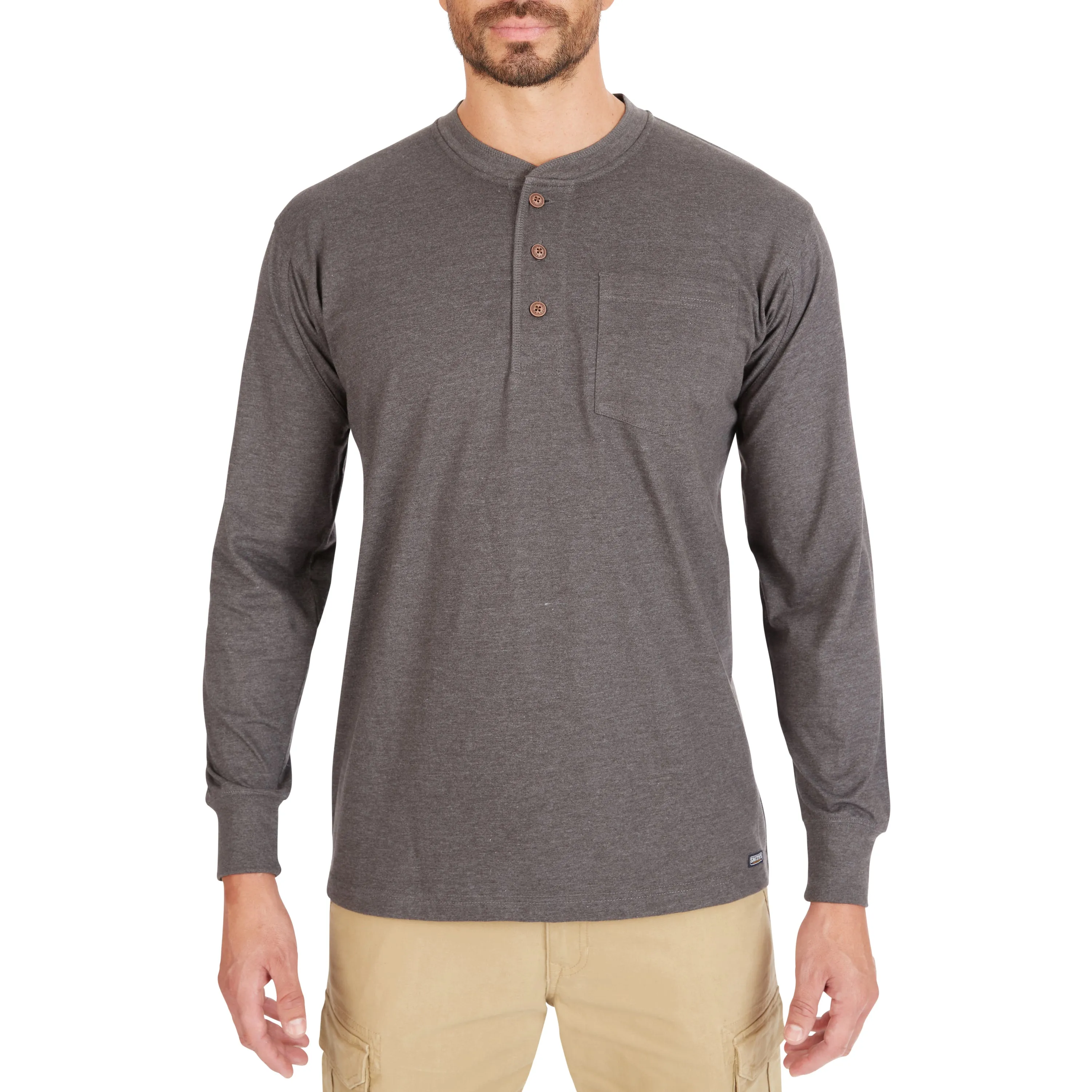 LONG SLEEVE POCKET GUSSET HENLEY