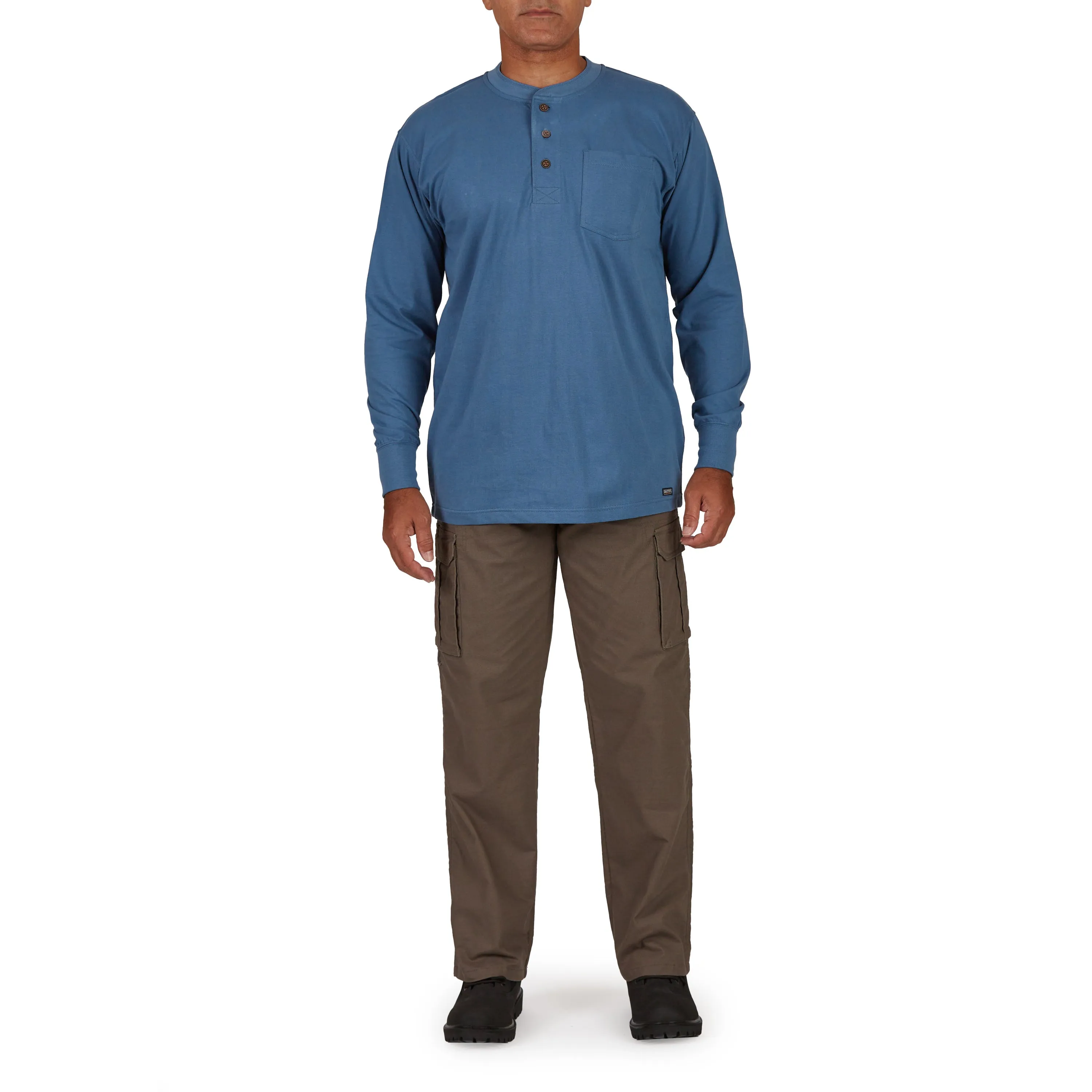 LONG SLEEVE POCKET GUSSET HENLEY