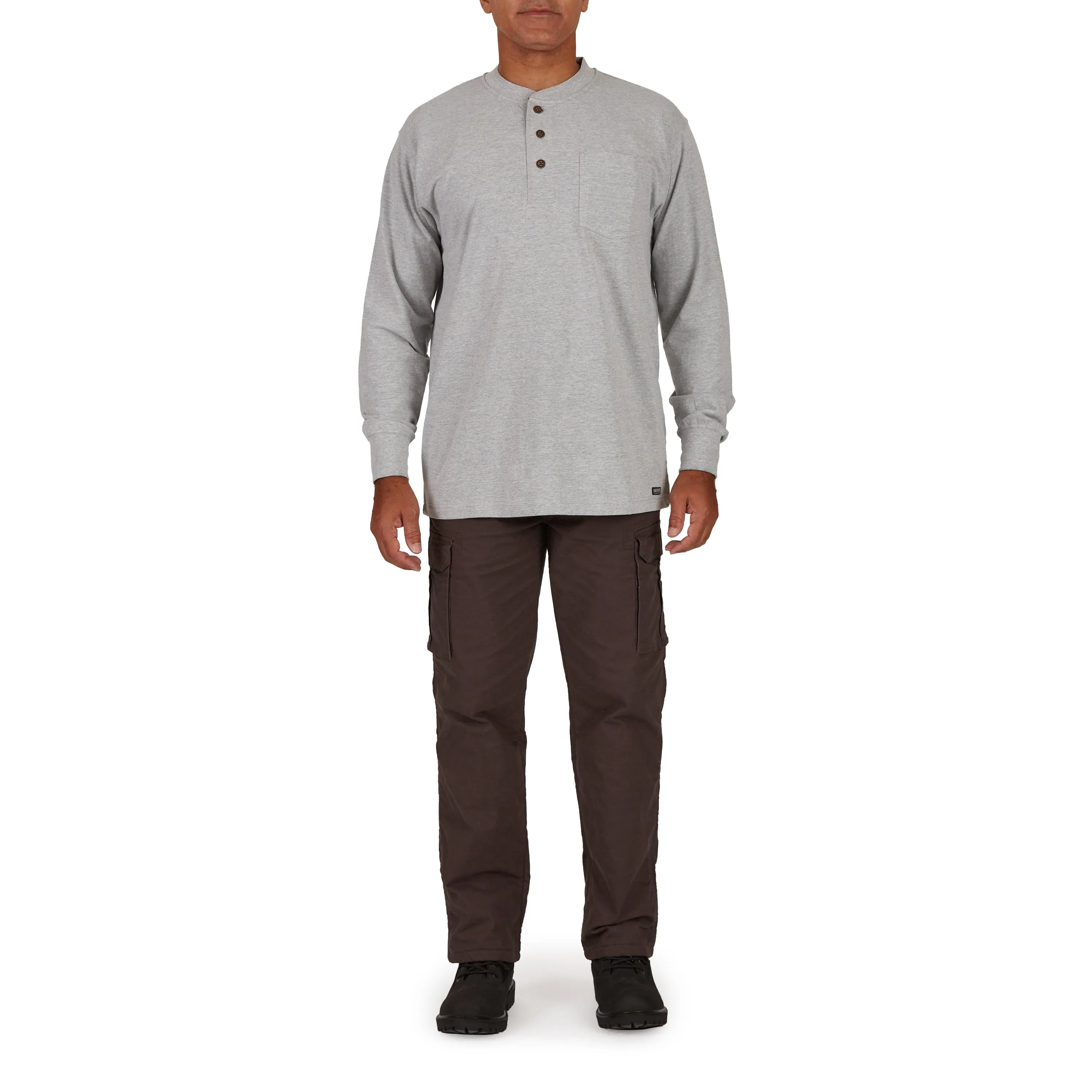 LONG SLEEVE POCKET GUSSET HENLEY