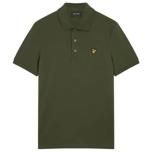 Lyle & Scott Branded Chest Logo Olive Polo Shirt