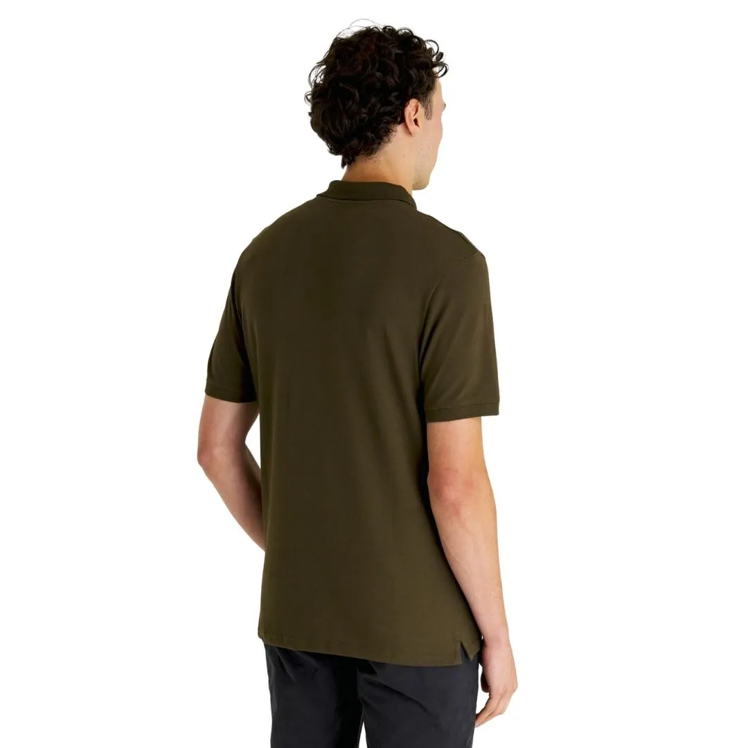 Lyle & Scott Branded Chest Logo Olive Polo Shirt