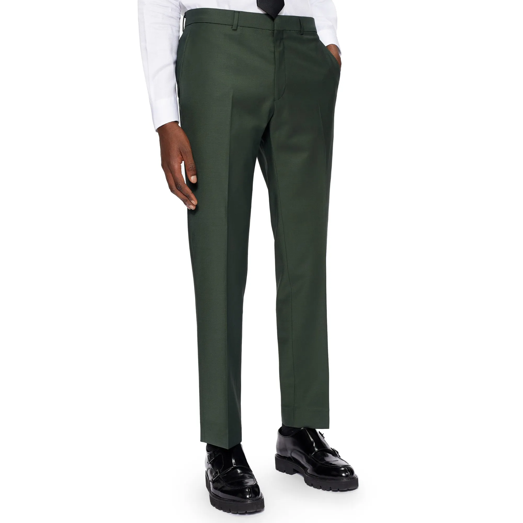 Men Mps-Clayts-Slim Fit Suit Trouser - Khaki