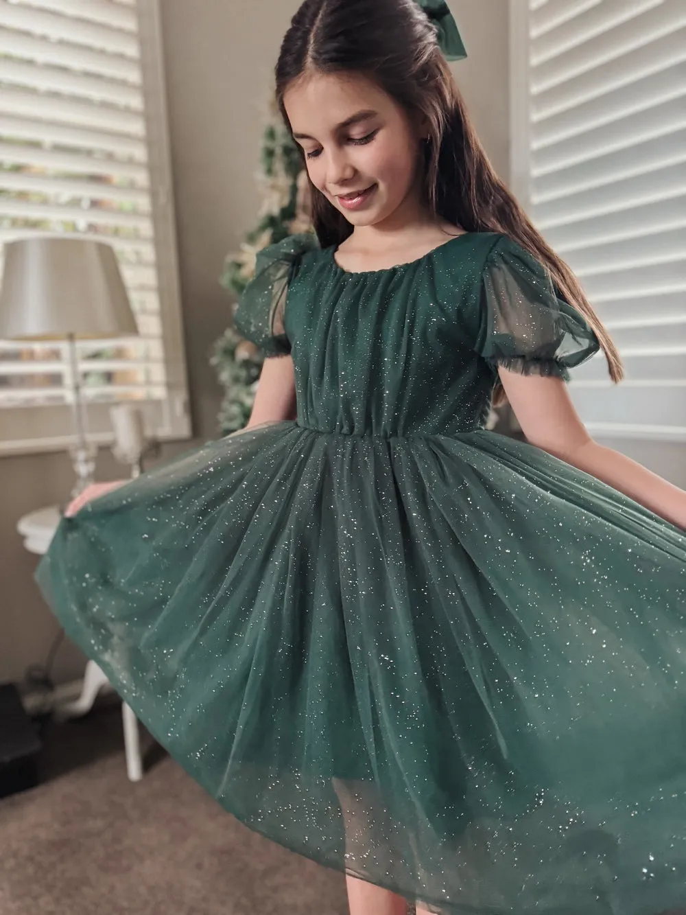 Nina Green Sparkle Girls Christmas Dress Size 2