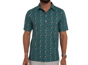 Performance Sport Players Western Print- Teal