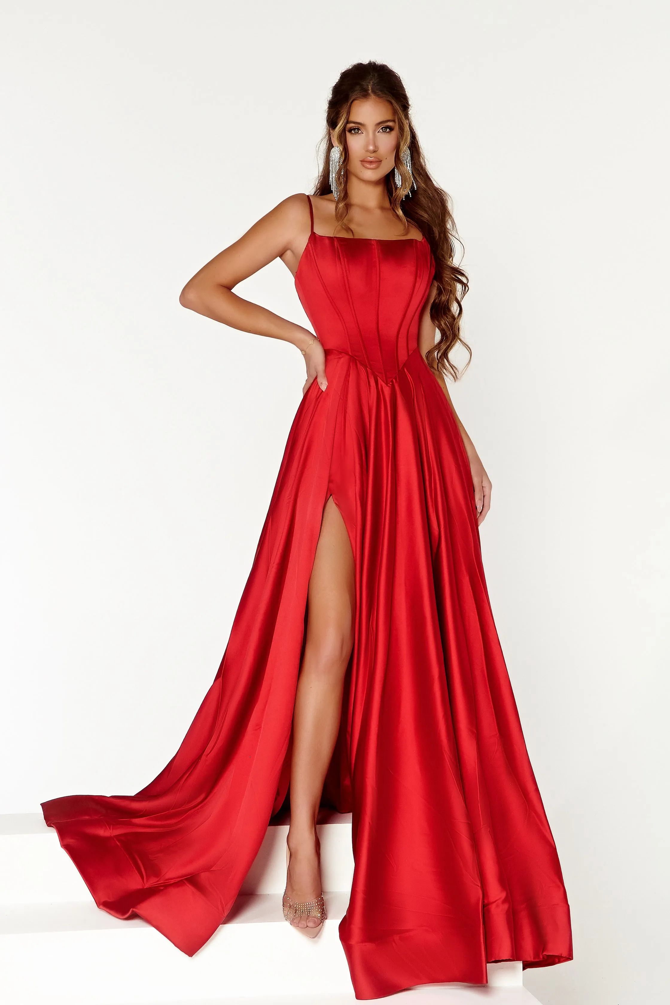 PORTIA & SCARLETT PS22548 A-Line Satin Dress