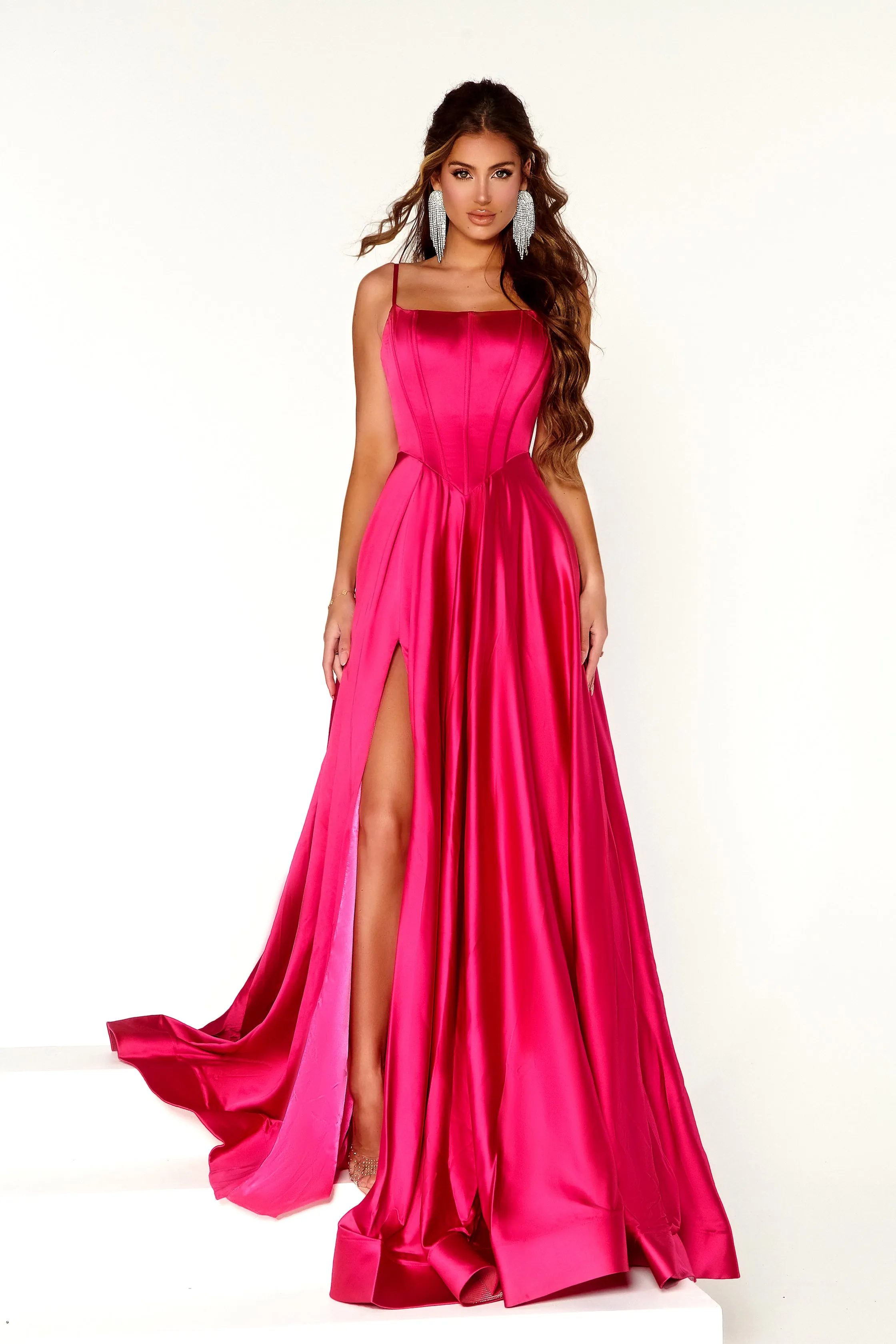 PORTIA & SCARLETT PS22548 A-Line Satin Dress