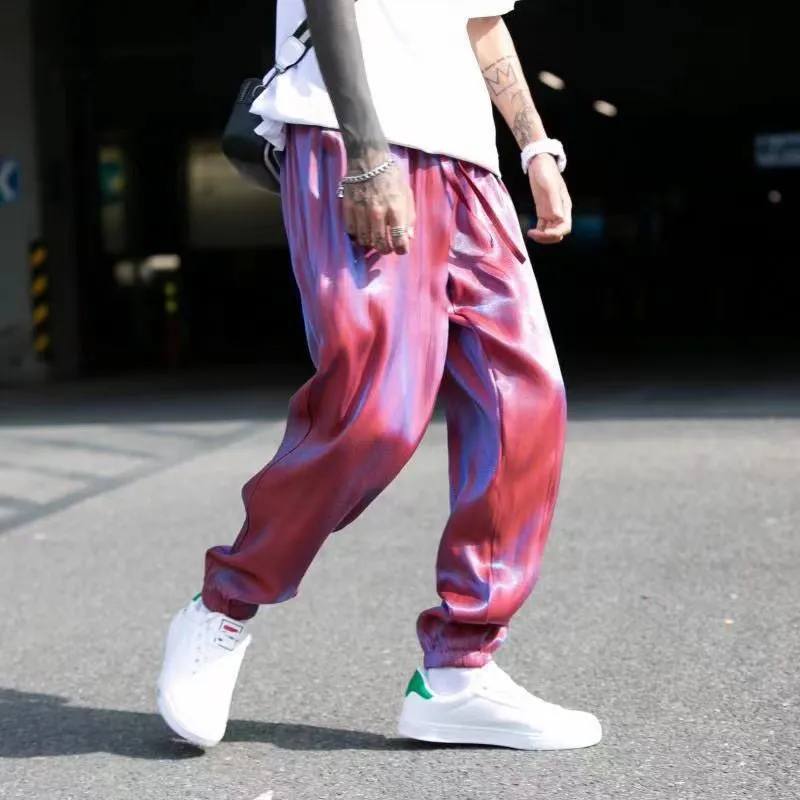 Reflective Relaxed Fit Casual Jogger Pants