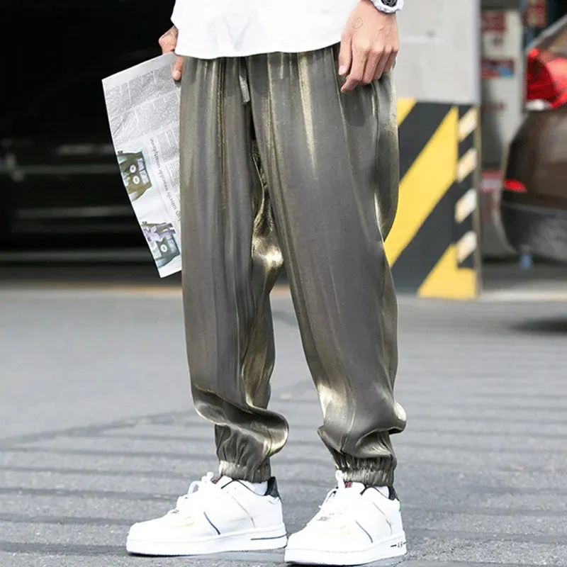 Reflective Relaxed Fit Casual Jogger Pants