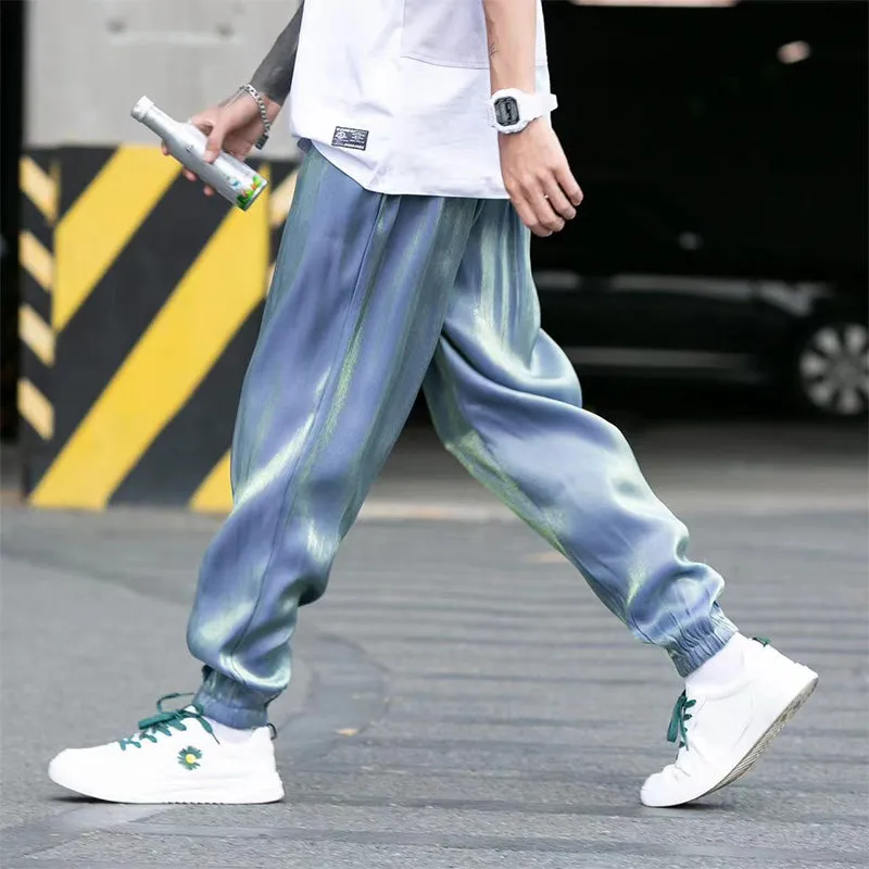 Reflective Relaxed Fit Casual Jogger Pants