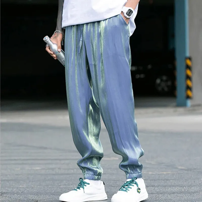 Reflective Relaxed Fit Casual Jogger Pants