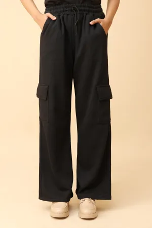 Relaxed Fit Utility Cargo Trousers with Flap Pockets