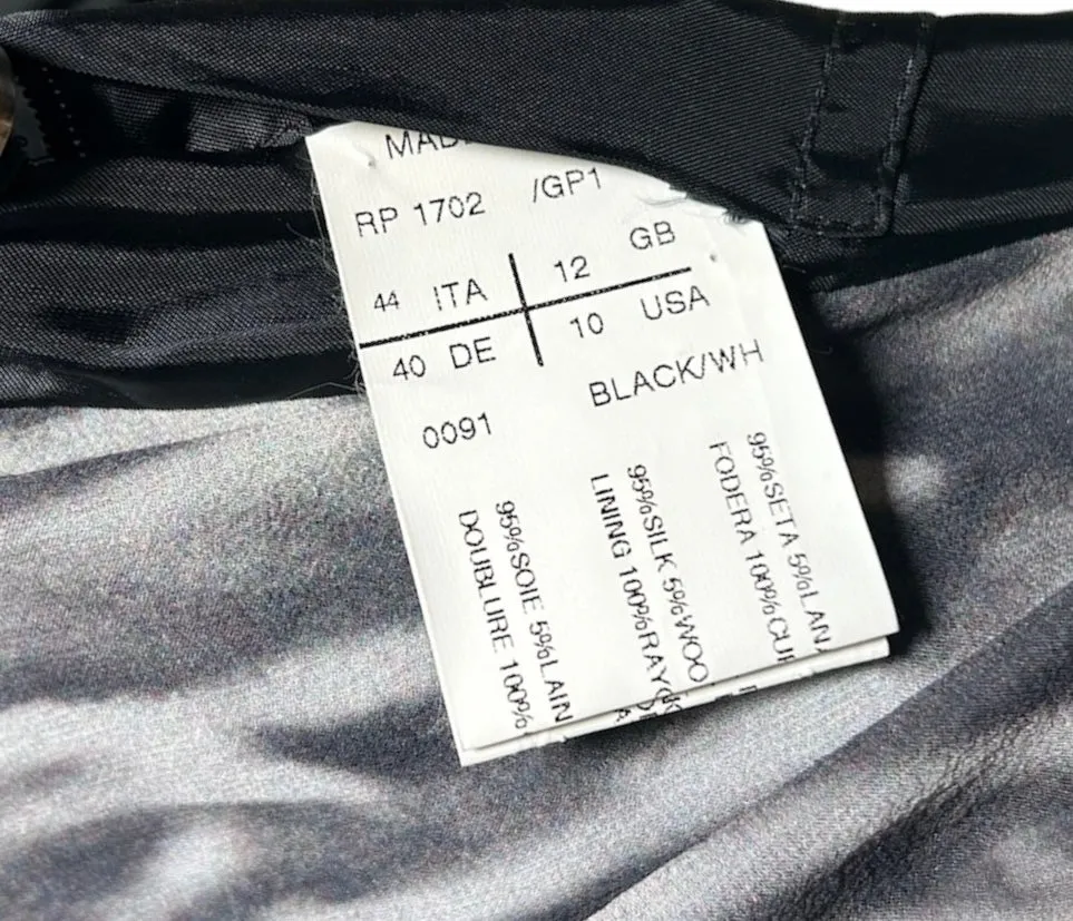 Rick Owens Silk Graphic Blouse with Button Belt