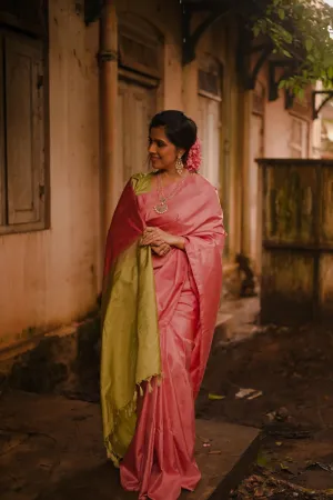 Roja pink Kanchivaram sari