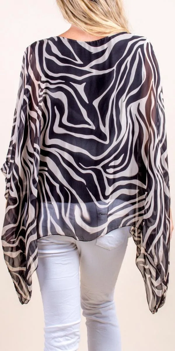 Seta Zebra Print Kaftan