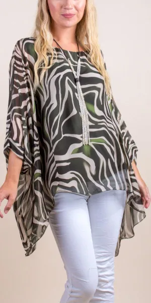 Seta Zebra Print Kaftan