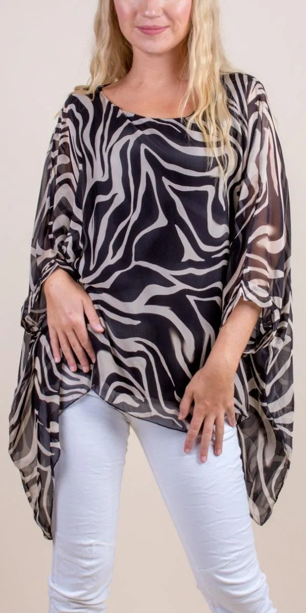 Seta Zebra Print Kaftan