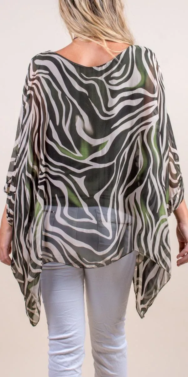 Seta Zebra Print Kaftan