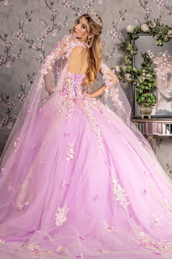 Sheer Bodice Strapless Sweetheart Quinceanera Dress by GLS by Gloria - GL3467