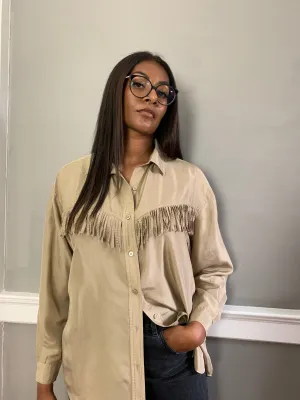 Silk fringed blouse